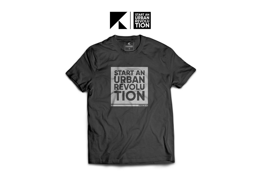 Maglietta Freexed - Start an urban revolution! Charcoal